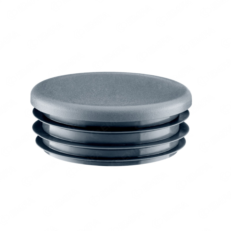 Bouchon plastique anthracite pour tube rond 60 mm Bouchons à lamelles