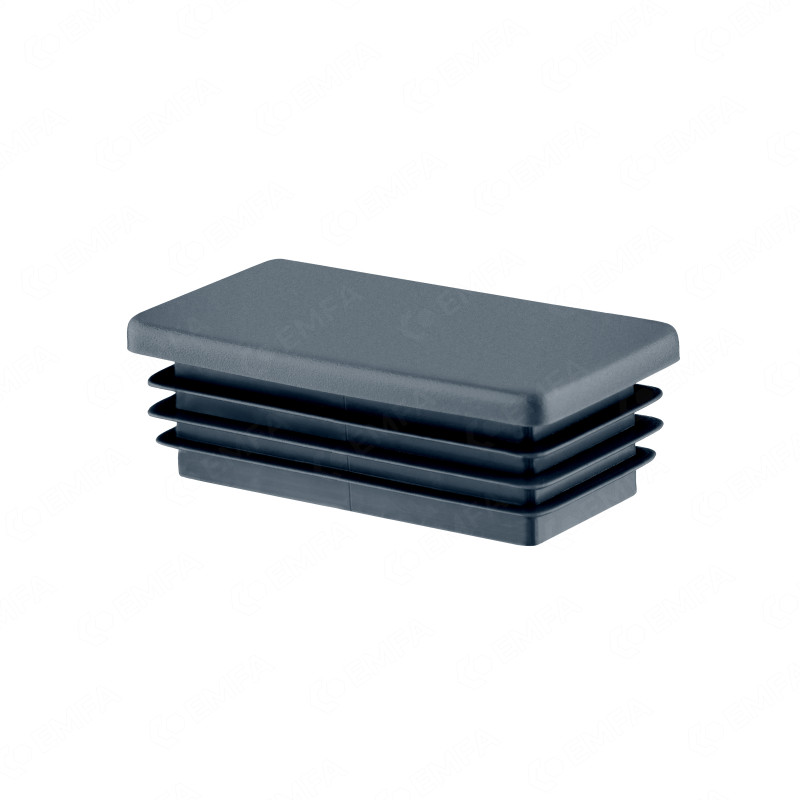 Bouchon Plastique Anthracite Pour Tube Rectangulaire 15x25 Mm Bouchons