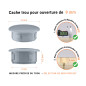 Bouchon obturateur en plastique gris pour trou de 9 mm tableau des dimensions techniques et guide pour une mesure correcte
