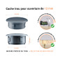 Bouchon obturateur en plastique anthracite pour trou de 13 mm tableau des dimensions techniques et guide pour une mesure correcte