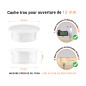 Bouchon obturateur en plastique blanc pour trou de 15 mm tableau des dimensions techniques et guide pour une mesure correcte