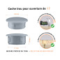 Bouchon obturateur en plastique gris pour trou de 17 mm tableau des dimensions techniques et guide pour une mesure correcte