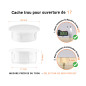 Bouchon obturateur en plastique blanc pour trou de 17 mm tableau des dimensions techniques et guide pour une mesure correcte