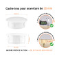 Bouchon obturateur en plastique blanc pour trou de 20 mm tableau des dimensions techniques et guide pour une mesure correcte