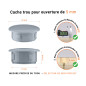 Bouchon obturateur en plastique gris pour trou de 5 mm tableau des dimensions techniques et guide pour une mesure correcte