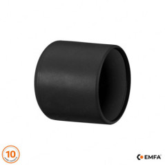 Embout plastique noir pour tube d’un diamètre extérieur de 18 mm.