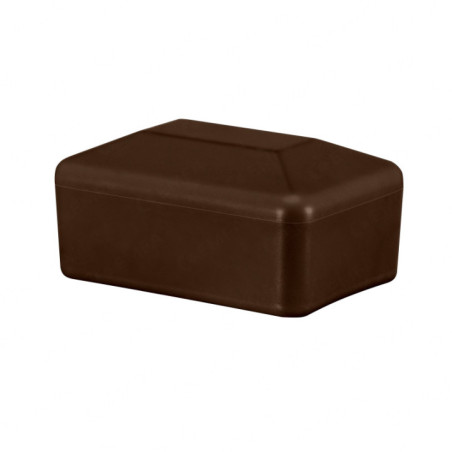 Capuchons plastiques pour poteaux rectangulaires, Capuchon marron pour poteaux de clôture, Poteau 60x80 mm