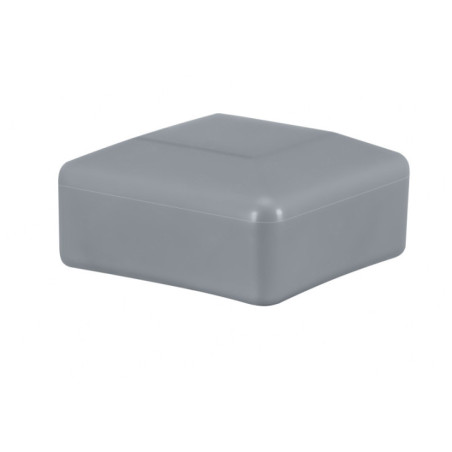 Capuchons pour poteaux de clôture carrés 100x100 mm Gris 10 pcs