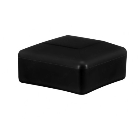 Capuchons pour poteaux de clôture carrés 30x30 mm Noir 10 pcs