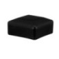 Capuchons pour poteaux de clôture carrés 40x40 mm Noir 10 pcs