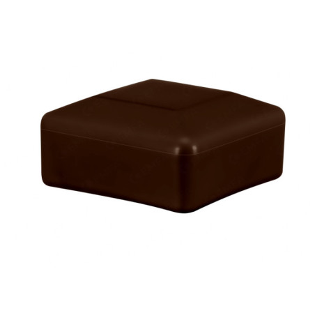 Capuchons pour poteaux de clôture carrés 50x50 mm Marron 10 pcs