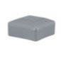 Capuchons pour poteaux de clôture carrés 60x60 mm Gris 10 pcs