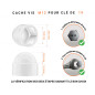 Cache-écrous M12 et clé de 19 en couleur Blanc 100 pcs Cache écrou M12 et clé de 19 en couleur blanc_x001f_ avec dimensions et guide de mesure correcte du cache vis plastique.