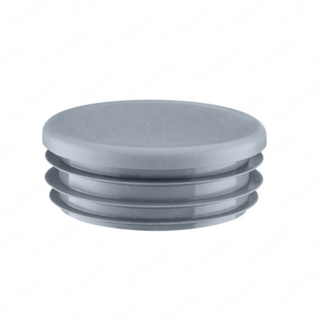 Bouchon plastique pour tube rond 1 1/4" Gris 10 pcs