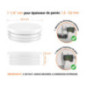 Bouchon plastique pour tube rond 1 1/4" Blanc 10 pcs