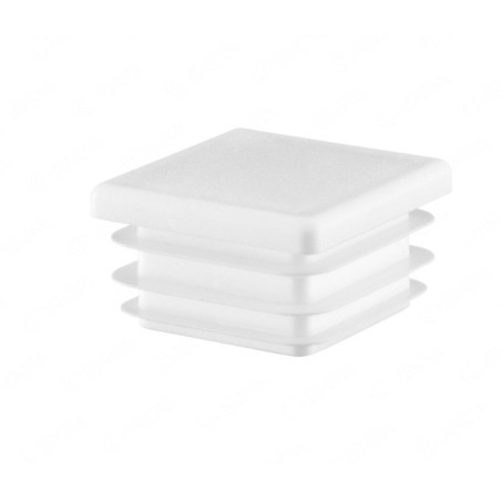 Bouchon plastique pour tube carré 100x100 mm Blanc 10 pcs