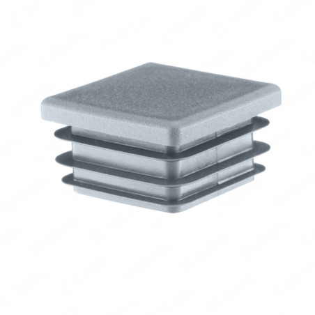 Bouchon plastique pour tube carré 10x10 mm Gris 10 pcs