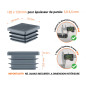 Emboutanthracite pour tubes carrés de 120x120 mm avec dimensions techniques et guide de mesure correcte du bouchon plastique