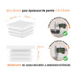Emboutblanc pour tubes carrés de 35x35 mm avec dimensions techniques et guide de mesure correcte du bouchon plastique
