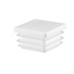 Bouchon plastique pour tube carré 60x60 mm Blanc 10 pcs