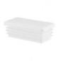 Bouchon plastique pour tube rectangulaire 10x20 mm Blanc 10 pcs