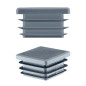 Bouchon d’obturation anthracite conçu pour machines et automobile, taille 100x100 mm
