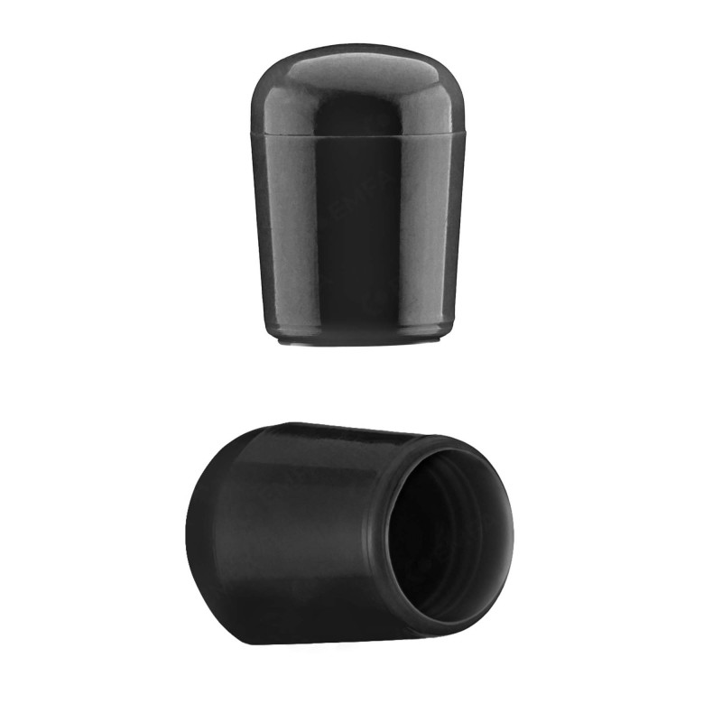 Kappen für Rundrohre 14 mm Schwarz 100 pcs
