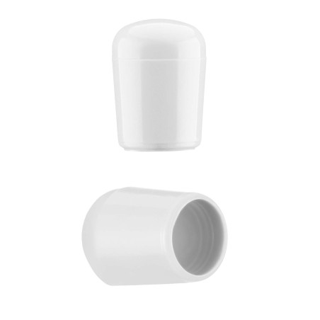 Capuchon pour tube rond 14 mm Blanc 10 pcs