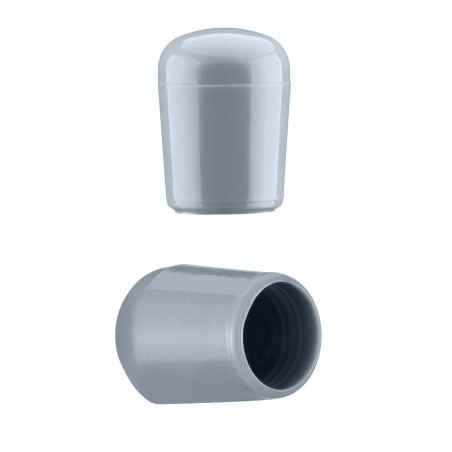 Capuchon pour tube rond 32 mm Gris 10 pcs