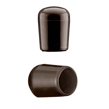 Bouchon pour tube rond 8 mm Marron