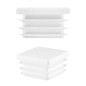 Bouchon plastique pour tube carré 10x10 mm Blanc 10 pcs