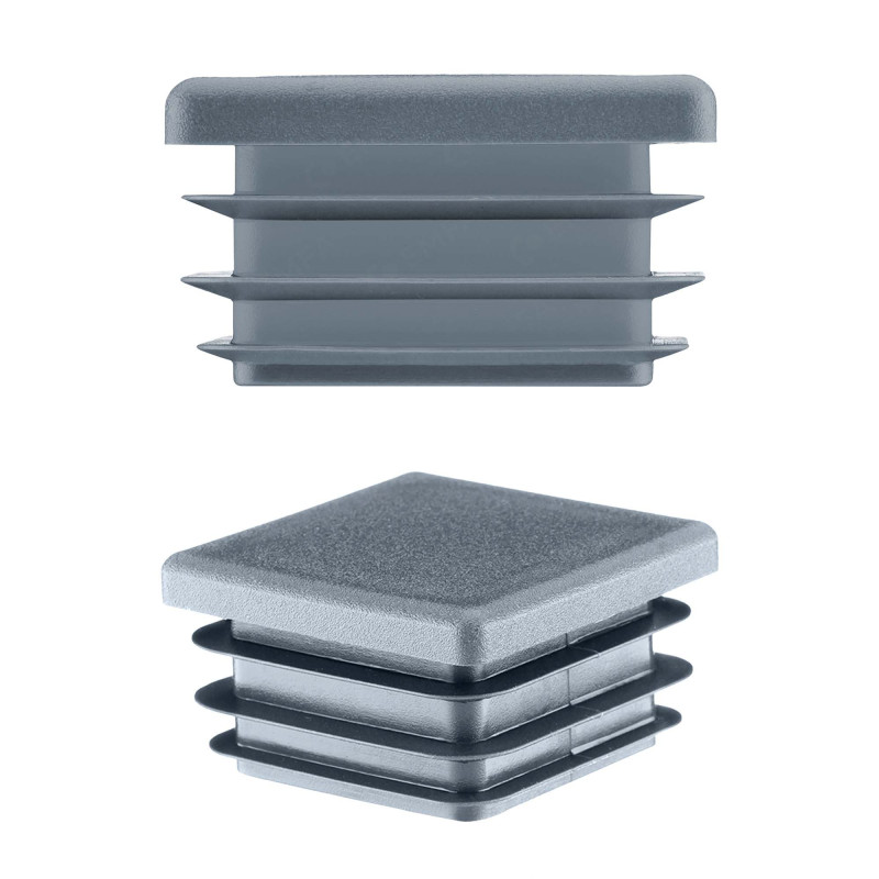 Bouchon plastique pour tube carré 20x20 mm Anthracite 10 pcs