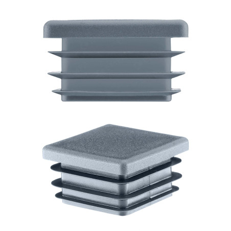 Bouchon plastique pour tube carré 40x40 mm Anthracite 10 pcs