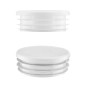 Bouchon plastique pour tube rond 1 1/4" Blanc 10 pcs