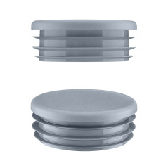 Capuchon plastique gris pour tube rond 16 mm