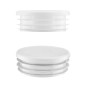 Capuchon plastique blanc pour tube rond 80 mm