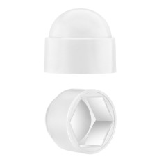 Capuchon cache ecrou M22 et clé de 32 en couleur blanc