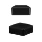 Capuchons pour poteaux de clôture carrés 100x100 mm Noir 10 pcs