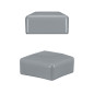 Capuchons pour poteaux de clôture carrés 60x60 mm Gris 10 pcs