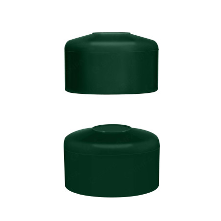 Capuchons pour poteaux de clôture ronds 2" Vert 10 pcs