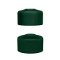 Capuchons pour poteaux de clôture ronds 51 mm Vert 10 pcs