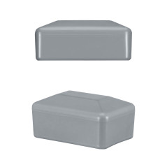 Capuchon poteau rectangulaires 18x30 mm Gris