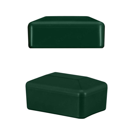 Capuchons pour poteaux de clôture rectangulaires 20x30 mm Vert 10 pcs