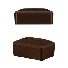 Capuchon poteau rectangulaires 60x80 mm Marron