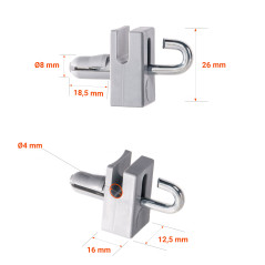 Supports de tension avec clou à crochet pour clôture. Garantie de 10 ans!