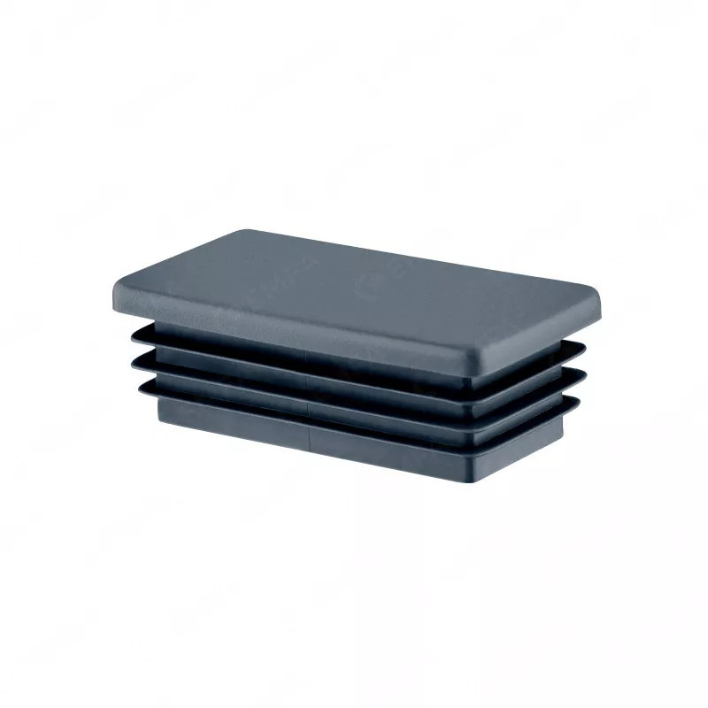 Bouchon Pour Tube Rectangulaire 30x60 mm Anthracite