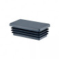 Bouchon plastique anthracite pour tube rectangulaire 30x60 mm.