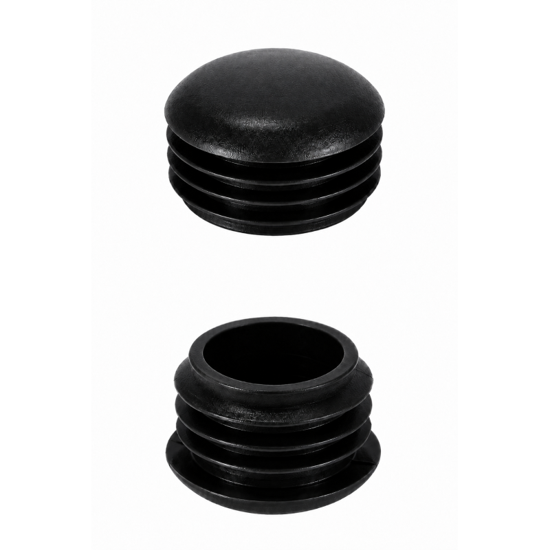 Embout bombé pour tube rond 16 mm Noir