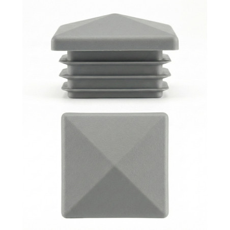 Bouchon pyramidal pour tubes carrés en PE 70x70 Gris Bouchon pyramidal pour tubes carrés en PE 70x70 EMFA GmbH