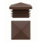 Bouchon pyramidal pour tubes carrés en PE 60x60 Marron Bouchon pyramidal pour tubes carrés en PE 60x60 EMFA GmbH